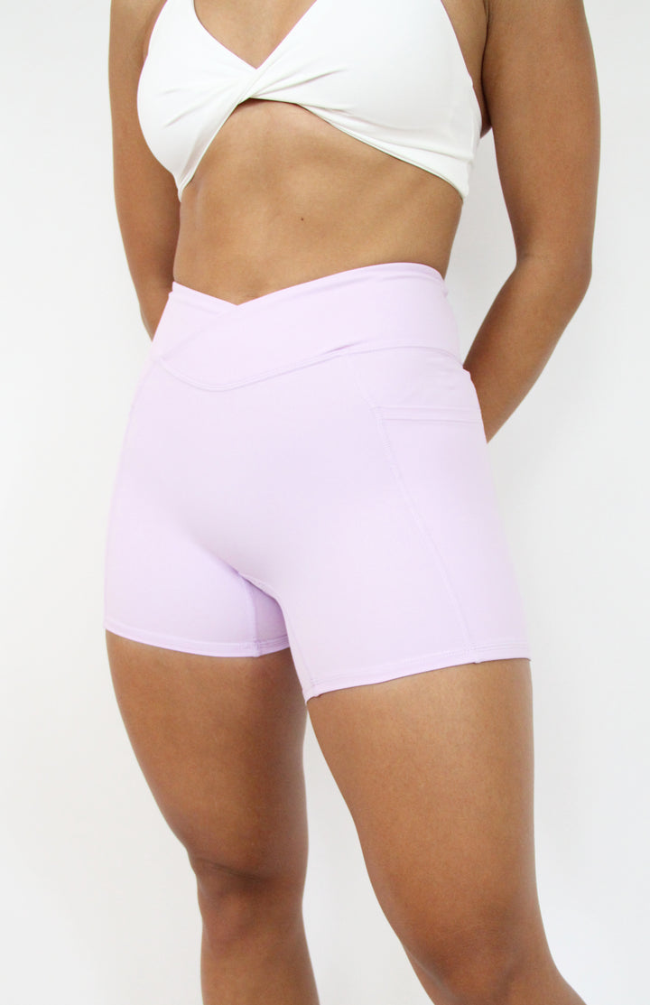 Cali Sculpt Shorts-Lilac