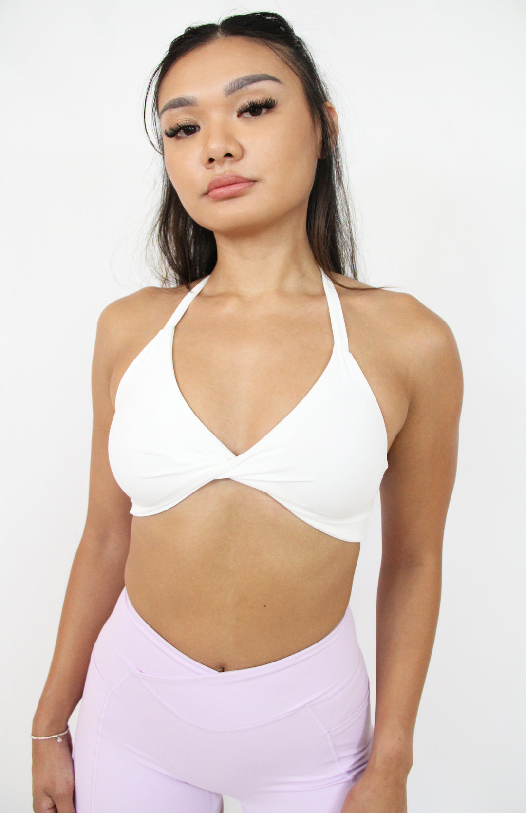 Quite A Twist Sportsbra-White